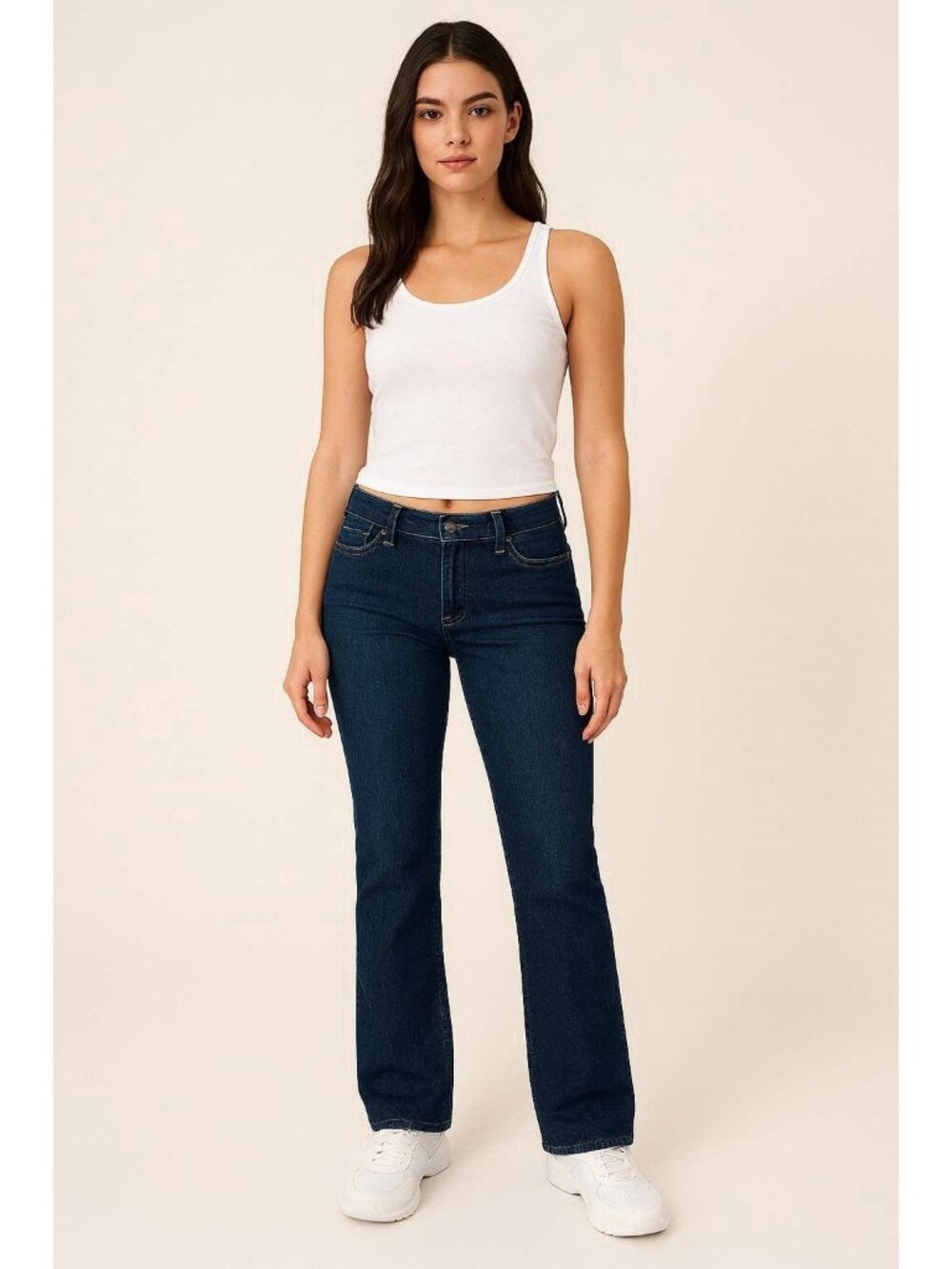Gloria Vanderbilt Sz 14 Straight Leg High Rise Dark Wash Denim Jeans Pants